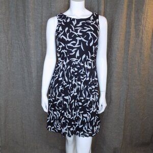 Black and white Pleated Party Dress size 2